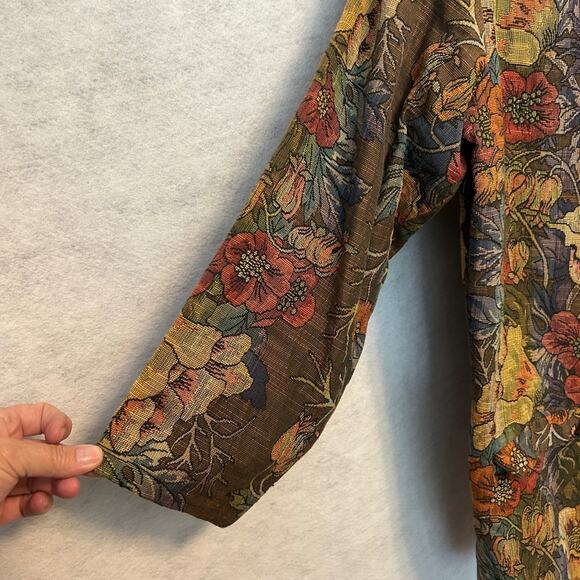 Karen Kane Vintage Tapestry Open Front Blazer Jacket Women's Size M - Picture 5 of 8